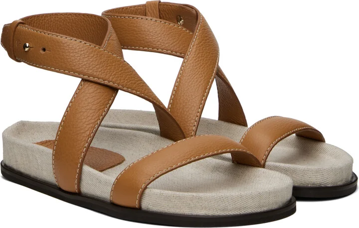 TOTEME Tan 'The Leather Chunky' Sandals - Image 4