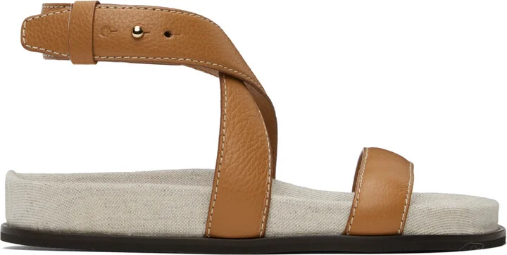 TOTEME Tan 'The Leather Chunky' Sandals