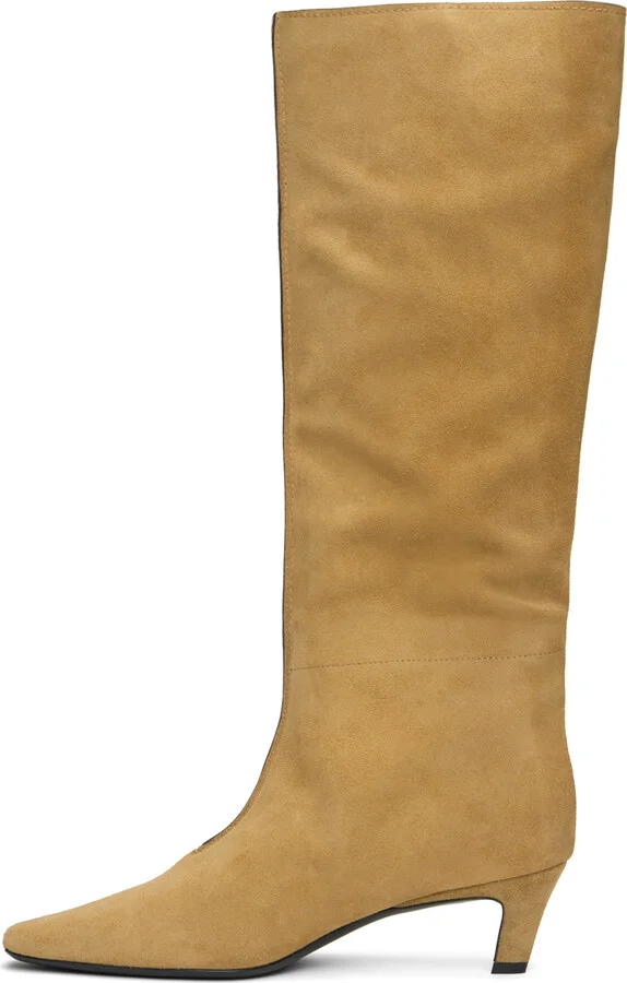 TOTEME Tan 'The Wide Shaft' Boots - Image 3
