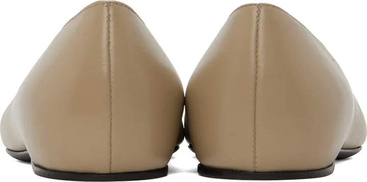 TOTEME Taupe 'The Asymmetric' Ballerina Flats - Image 2