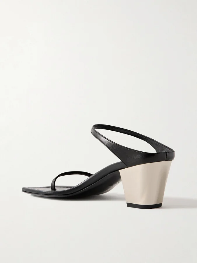 TOTEME - The City Leather Mules - Black - Image 3