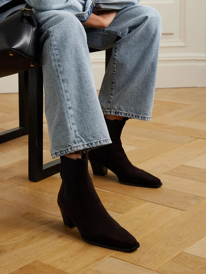 TOTEME - The City Suede Chelsea Boots - Brown - Image 2
