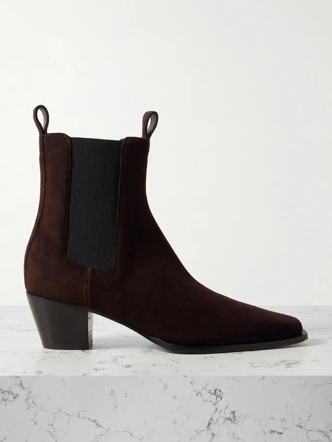 TOTEME - The City Suede Chelsea Boots - Brown