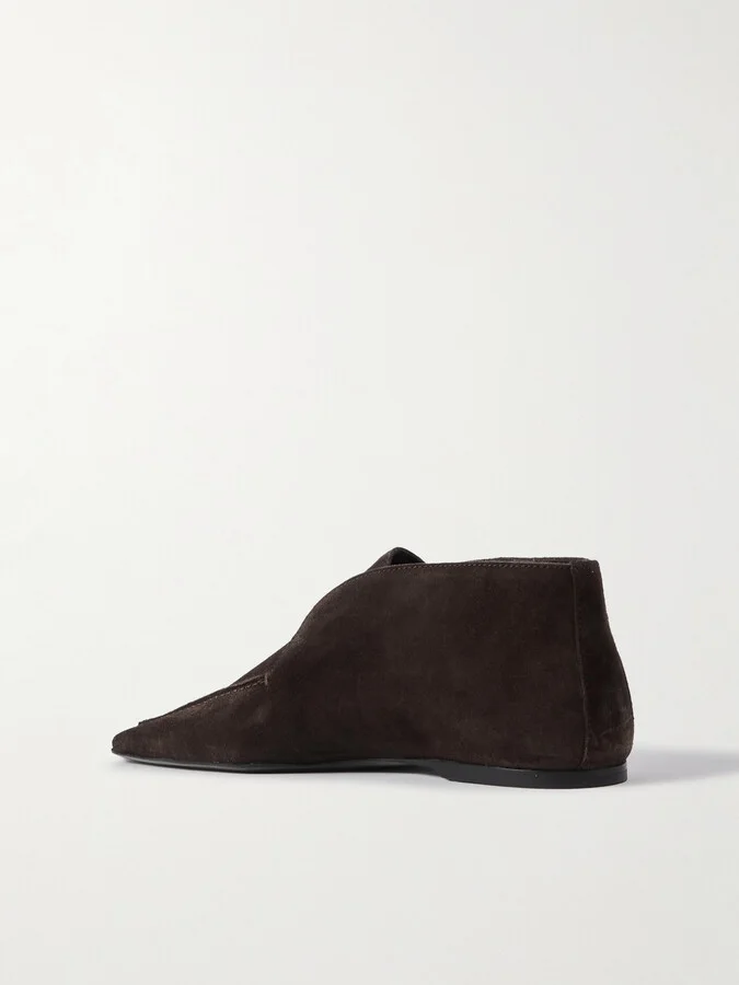 TOTEME - The Desert Suede Ankle Boots - Brown - Image 3