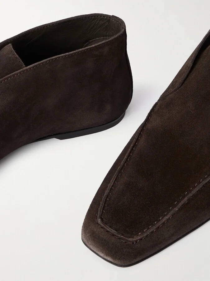 TOTEME - The Desert Suede Ankle Boots - Brown - Image 4
