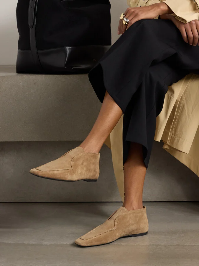 TOTEME - The Desert Suede Ankle Boots - Brown - Image 2