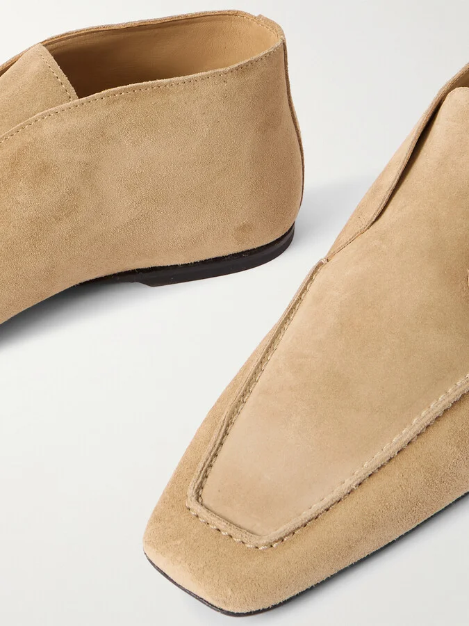 TOTEME - The Desert Suede Ankle Boots - Brown - Image 4