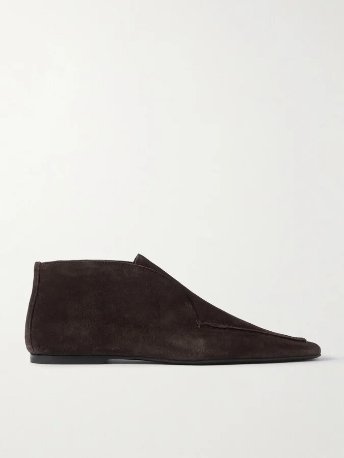 TOTEME - The Desert Suede Ankle Boots - Brown