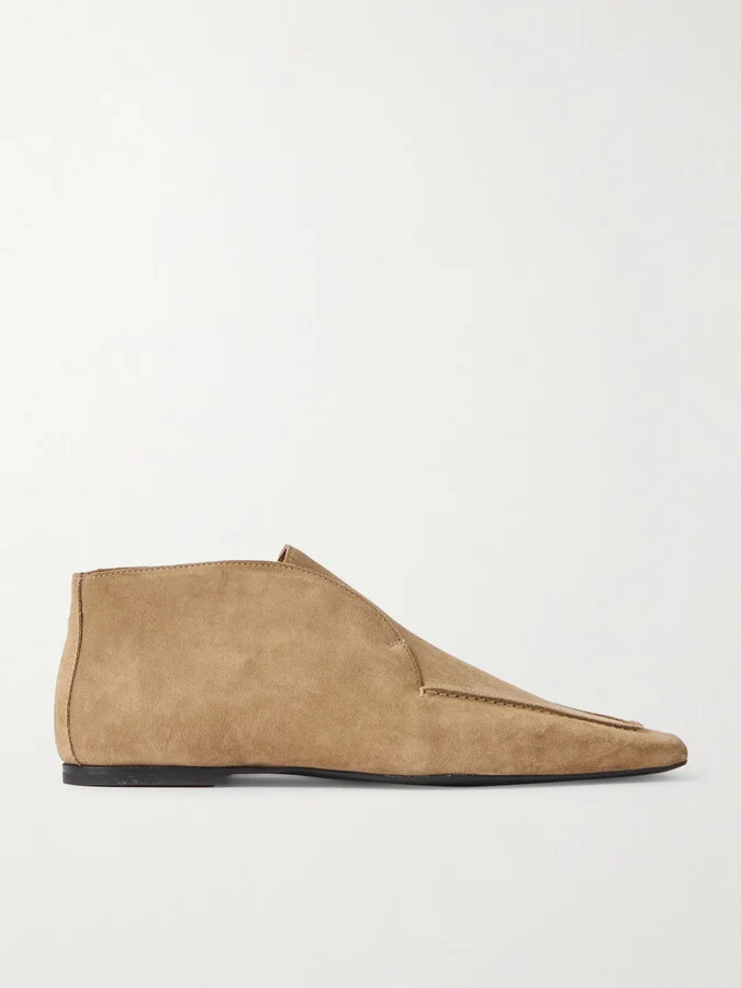 TOTEME - The Desert Suede Ankle Boots - Brown