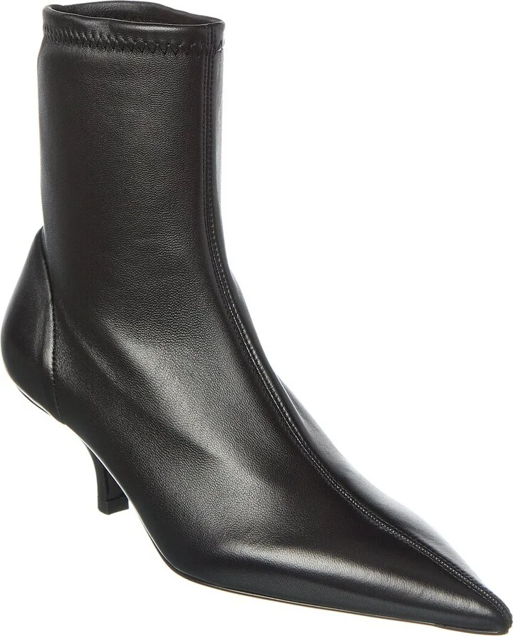 TOTEME The Heeled Leather Sock Bootie