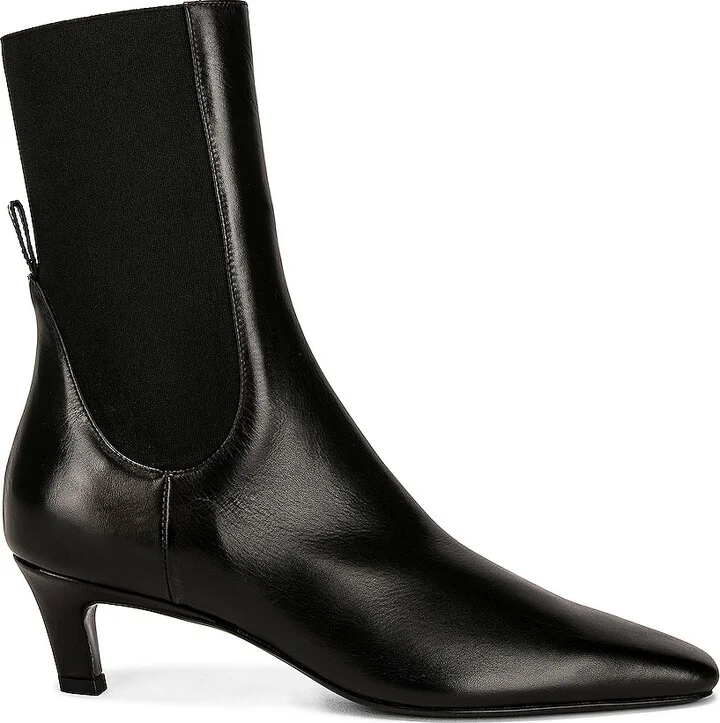 Toteme The Mid Heel Boot in Black