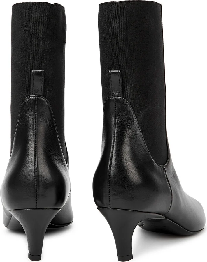 Toteme The Mid Heel Leather Ankle Boots - Image 2