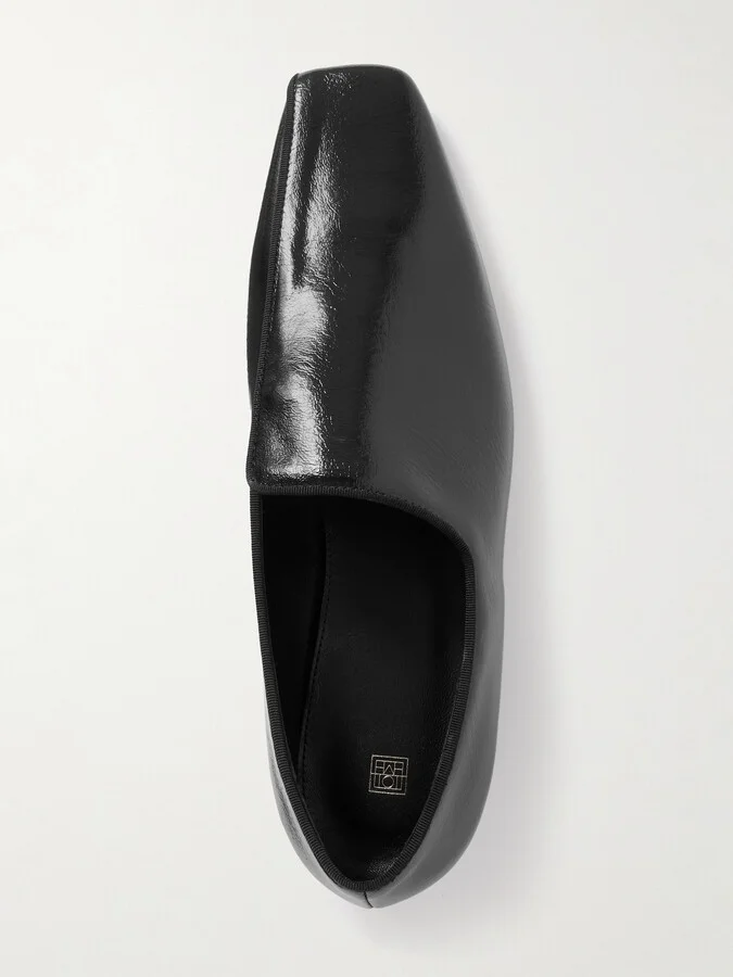 TOTEME - The Piped Patent-leather Loafers - Black - Image 5