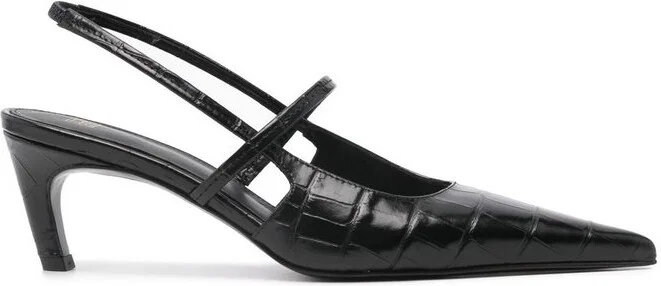 Totême The Sharp Embossed Slingback Pumps