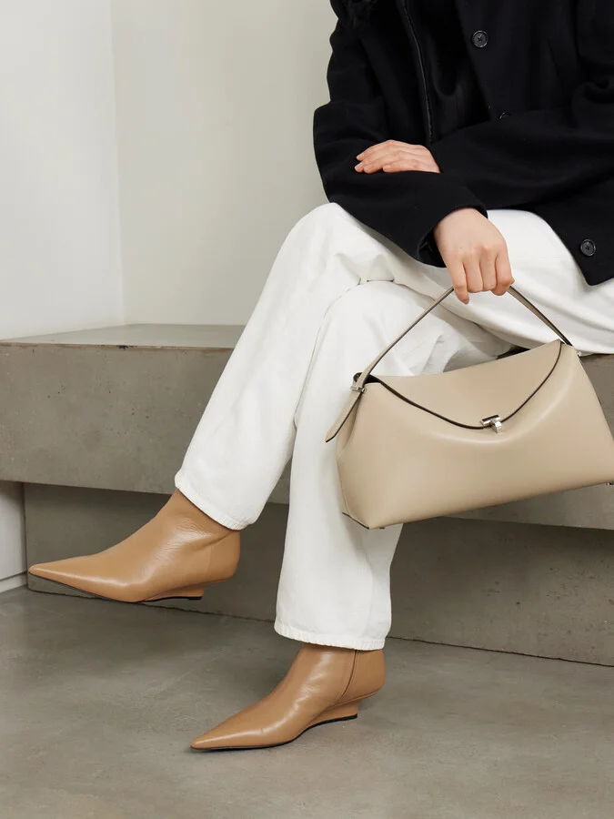 TOTEME - The Sharp Leather Ankle Boots - Brown - Image 2