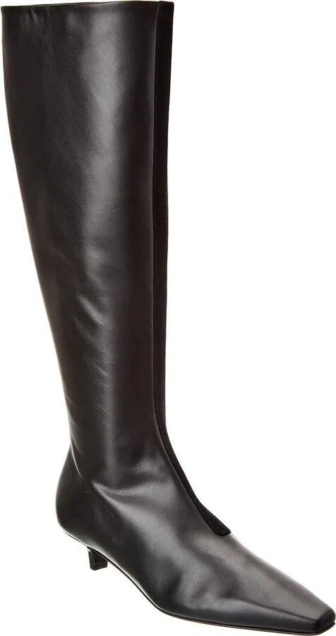 Toteme The Slim Leather & Suede Knee-High Boot