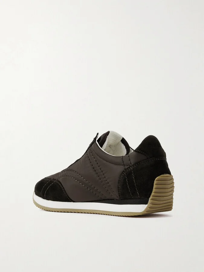 TOTEME - The Sport Suede And Shell Sneakers - Brown - Image 3