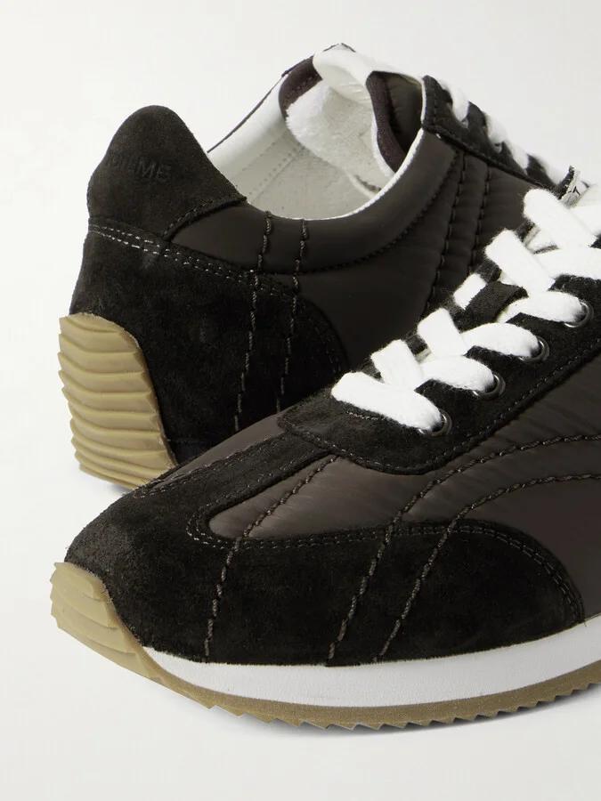 TOTEME - The Sport Suede And Shell Sneakers - Brown - Image 4