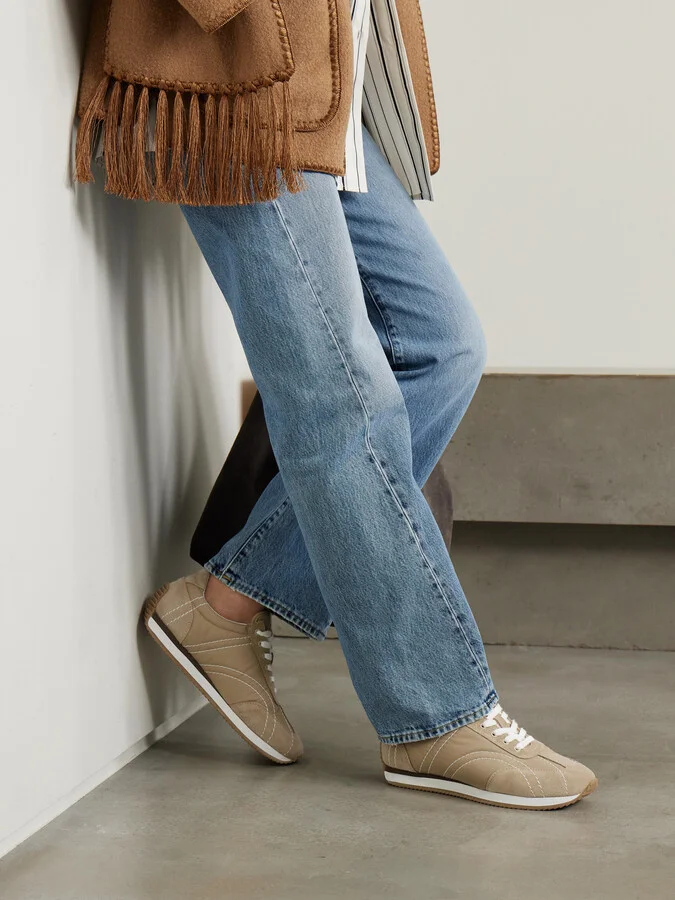 TOTEME - The Sport Suede And Twill Sneakers - Neutrals - Image 2