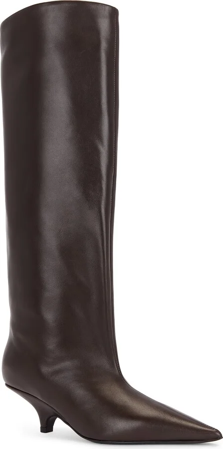 Toteme The Wedge Heel Boot in Chocolate - Image 2
