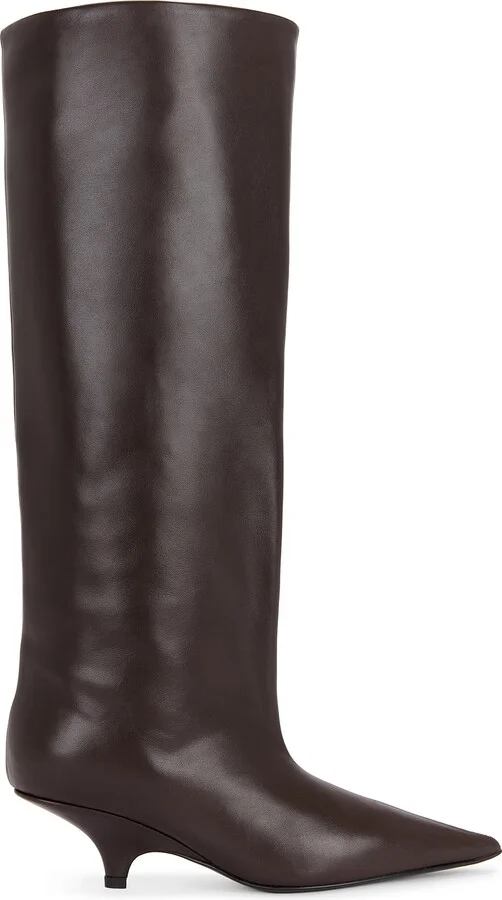 Toteme The Wedge Heel Boot in Chocolate