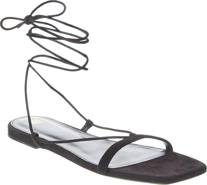 Toteme Tie-Fastening Suede Sandal