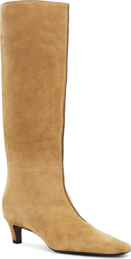 Toteme Wide Shaft Boots in Tan - Image 2