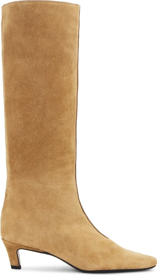 Toteme Wide Shaft Boots in Tan