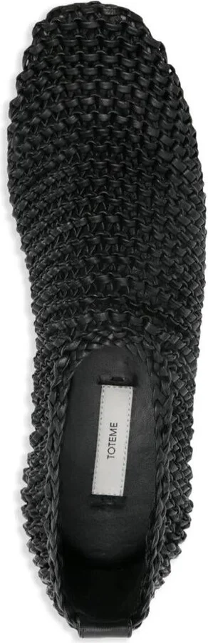 TOTEME Woven Leather Ballerinas Shores Shoes - Image 3
