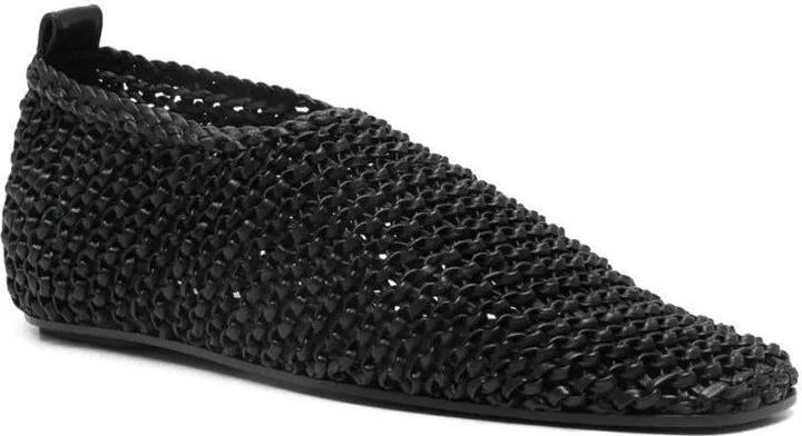 TOTEME Woven Leather Ballerinas Shores Shoes - Image 4