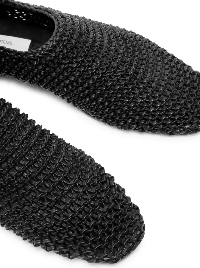 Toteme Woven Leather Flats - Image 3