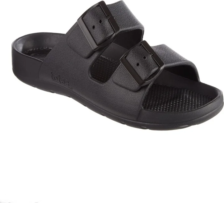 Totes Men's Double Buckle Adjustable Slides