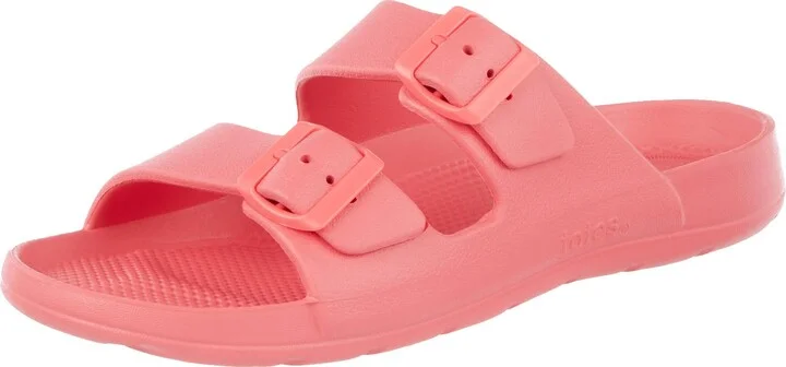 Totes Women's Everywear Lightweight Waterproof Adjustable Double Buckle Slide Sandal