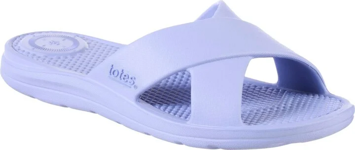 Totes Women's Molded Cross Slide Sandals with Everywear