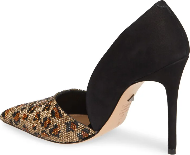 Totia Crystal Leopard Pointed Toe Pump - Image 2