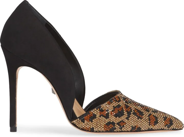 Totia Crystal Leopard Pointed Toe Pump - Image 3