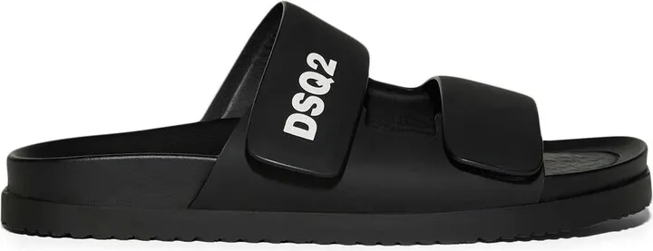 Touch-Strap Calf-Leather Sandals