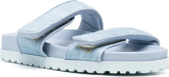 Touch-Strap Denim Slides - Image 2