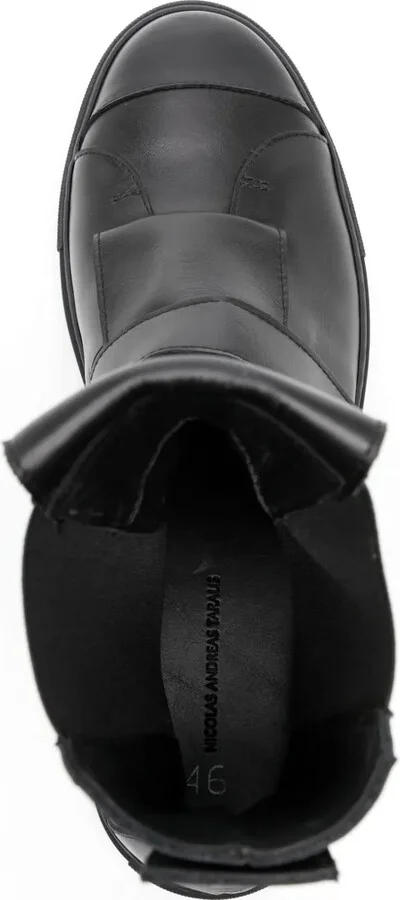 Touch-Strap High-Top Leather Sneakers - Image 4
