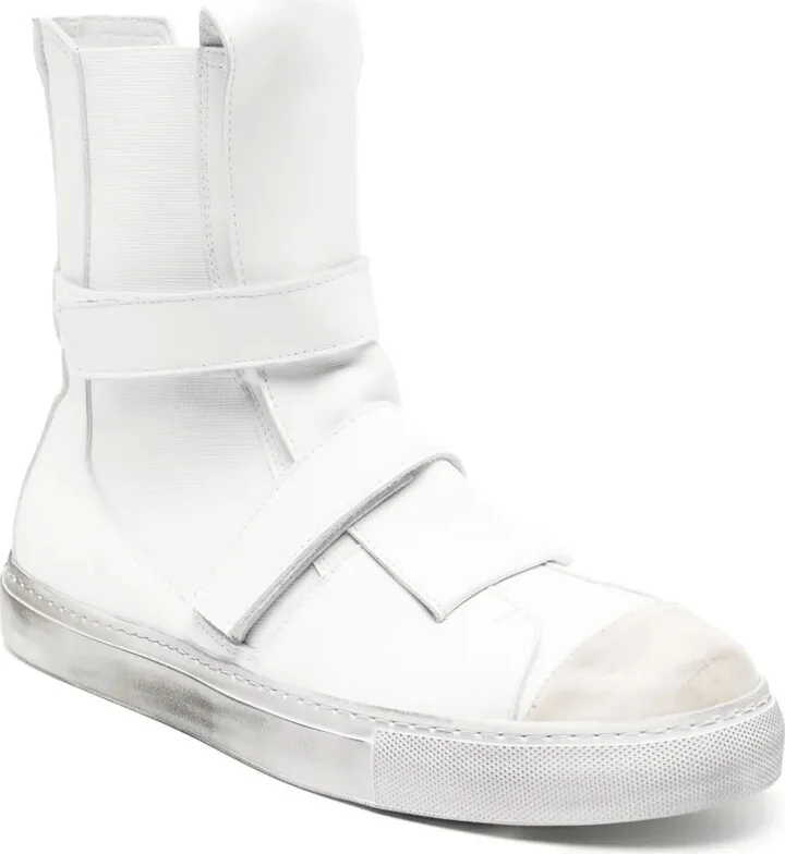 Touch-Strap High-Top Leather Sneakers - Image 2