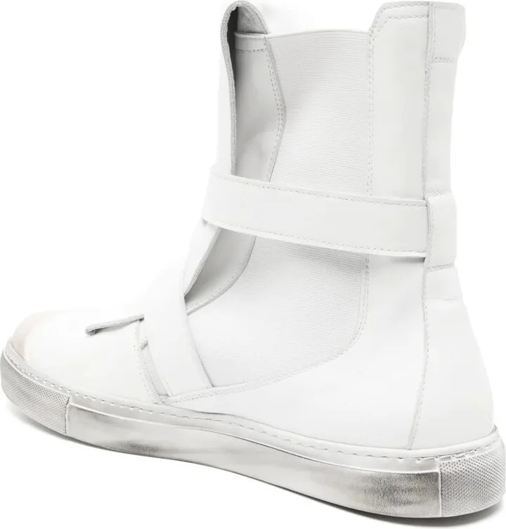 Touch-Strap High-Top Leather Sneakers - Image 3
