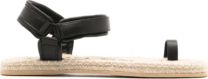 Touch-Strap Leather Sandals