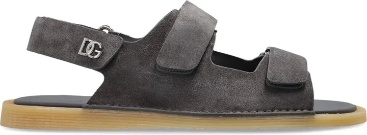 Touch-Strap Leather Sandals