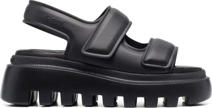Touch-Strap Leather Sandals
