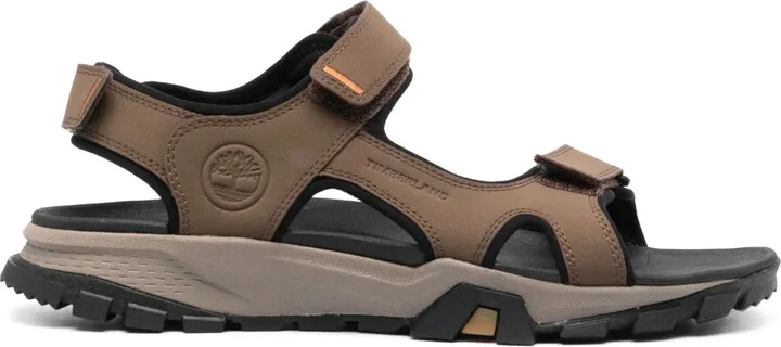 Touch-Strap Leather Sandals