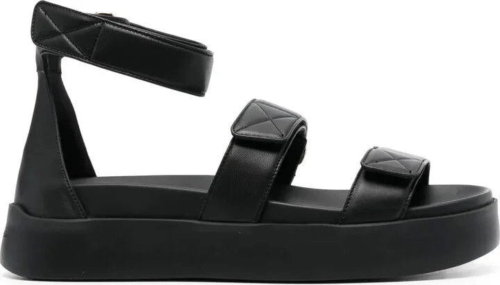 Touch-Strap Leather Sandals