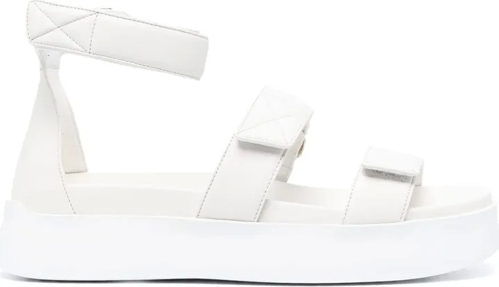 Touch-Strap Leather Sandals