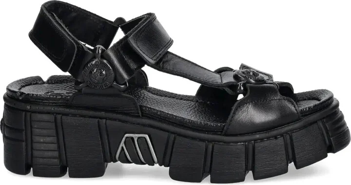 Touch-Strap Platform Sandals