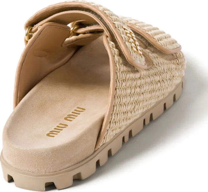 Touch-Strap Raffia Sandals - Image 3