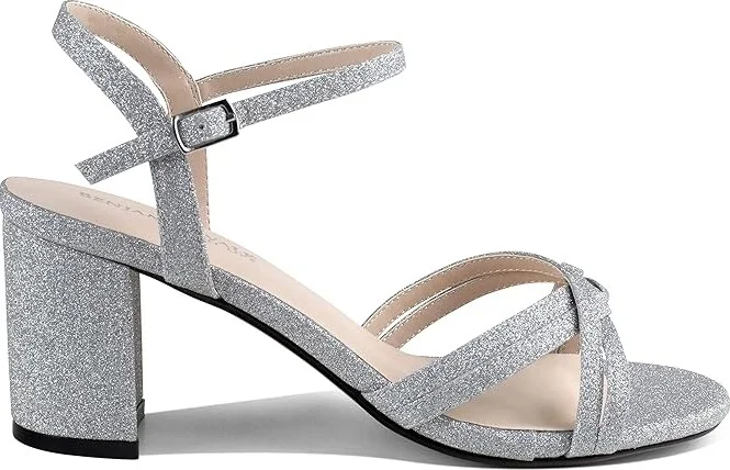 Touch Ups Elle Women's Sandals Silver : 10.5 M, Synthetic - Image 6